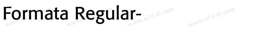 Formata Regular字体转换